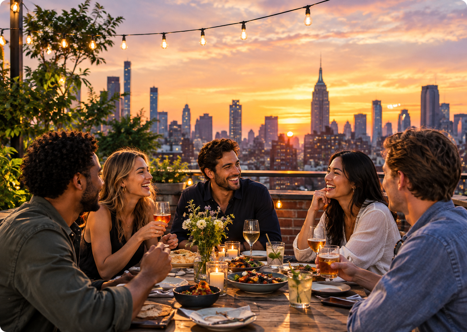 Rooftop drinks